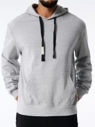 Bluza z kapturem - szary. Szare bluzy z kapturem męskie Sinsay, l, z bawełny. Za 39.99 zł.