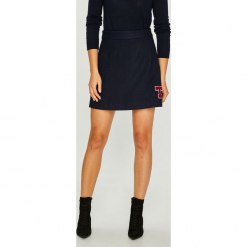 Tommy Jeans - Spódnica. Niebieskie spódniczki damskie Tommy Jeans, m, z aplikacjami, z jeansu, z podwyższonym stanem, mini, proste. W wyprzedaży za 269.90 zł.