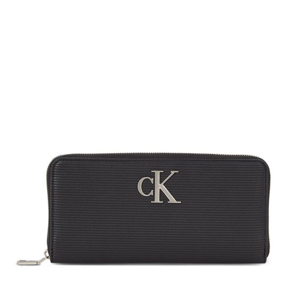 Portfel Calvin Klein Jeans. Czarne portfele damskie Calvin Klein Jeans, bez wzorów, z jeansu. Za 269.99 zł.