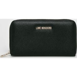 Love Moschino - Portfel. Czarne portfele damskie Love Moschino, bez wzorów, z materiału. W wyprzedaży za 239.90 zł.