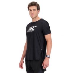 Koszulka męska z maksymalną wentylacją do biegania ZIPRUN. Czarne t-shirty sportowe męskie BODYCROSS, m, z materiału, bez ramiączek, do biegania. Za 322.99 zł.