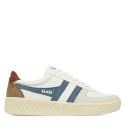 Buty Gola Grandslam Trident. Białe buty sportowe na co dzień męskie Gola, z materiału, bez zapięcia, trekkingowe. Za 453.50 zł.