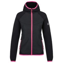 Damska kurtka softshell Loap Urdita czarna. Czarne kurtki softshell damskie LOOP, bez wzorów, z softshellu, z kapturem. Za 287.99 zł.