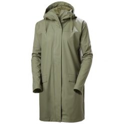 Kurtka przeciwdeszczowa damska Helly Hansen Moss Rain. Zielone kurtki damskie Helly Hansen, na lato, xl, bez wzorów, z tkaniny, bez kaptura. Za 569.50 zł.
