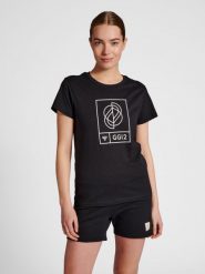 Koszulka do piłki ręcznej damska Hummel S/S. Czarne t-shirty damskie HUMMEL, s, bez wzorów, z bawełny, bez kołnierzyka. Za 166.50 zł.