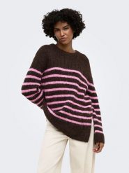 ONLY Sweter w kolorze brązowym rozmiar: XS. Brązowe swetry klasyczne damskie Only, xs, bez kołnierzyka. Za 115.95 zł.
