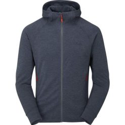 Bluza z kapturem Rab Nexus. Niebieskie bluzy sportowe męskie RAB, na wiosnę, bez wzorów, z elastanu, sportowe, bez kołnierzyka, bez ramiączek. Za 365.19 zł.