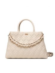 Guess Torebka Maxine HWQG97 33060 Kremowy. Białe torebki klasyczne damskie Guess, z aplikacjami, ze skóry, bez dodatków. Za 674.99 zł.