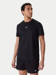 Reebok T-Shirt RK25602CCM Czarny Regular Fit. Czarne t-shirty męskie Reebok, m, bez wzorów, z syntetyku, bez kołnierzyka. Za 59.99 zł.