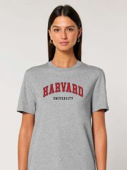 American Universities Koszulka "Havard University" w kolorze szarym rozmiar: M. Szare bluzki damskie American Universities, m, bez wzorów, z bawełny, bez kołnierzyka, bez ramiączek. Za 70.24 zł.