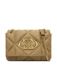 LOVE MOSCHINO Torebka JC4314PP0NKE0105 Beżowy. Brązowe torebki klasyczne damskie Love Moschino, bez wzorów, z materiału, bez dodatków. Za 739.99 zł.