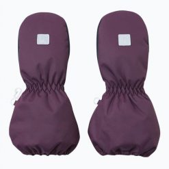 Rękawiczki zimowe dziecięce Reima Nouto. Fioletowe rękawiczki dziecięce Reima, z materiału, bez ramiączek. Za 109.99 zł.