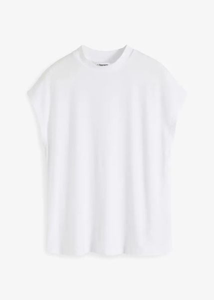 T-shirt z miękkiej wiskozy. Niebieskie t-shirty damskie bonprix, bez wzorów, z wiskozy, bez kołnierzyka. Za 37.99 zł.