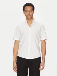 BOSS Koszula Rash_2 50537332 Biały Regular Fit. Białe koszule męskie Boss, m, bez wzorów, z bawełny, bez kołnierzyka, bez ramiączek. Za 219.99 zł.