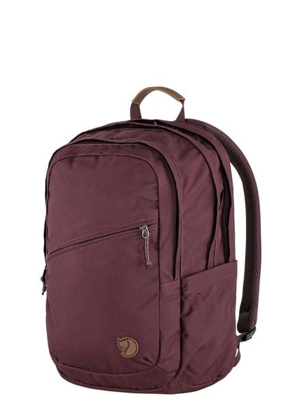 Plecak miejski Fjallraven Raven 28 - port. Czerwone plecaki damskie Fjällräven, bez wzorów, z bawełny. Za 609.65 zł.