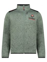 Geographical Norway Kurtka polarowa "Tavid" w kolorze zielonym rozmiar: XL. Zielone kurtki męskie Geographical Norway, xl, z aplikacjami, z materiału, bez kaptura. Za 140.53 zł.