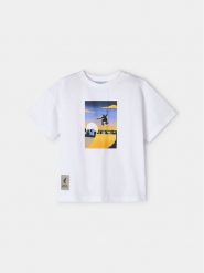 Mayoral T-Shirt 3015 Biały Regular Fit. Białe t-shirty chłopięce Mayoral, bez wzorów, z bawełny, bez ramiączek. Za 49.99 zł.
