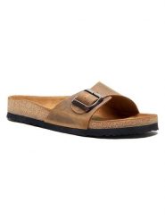 Comfortfusse Skórzane klapki w kolorze jasnobrązowym rozmiar: 36. Brązowe klapki damskie Comfortfusse, bez wzorów, ze skóry, bez obcasa. Za 179.95 zł.