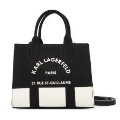 Torebka KARL LAGERFELD. Czarne torebki klasyczne damskie Karl Lagerfeld, bez wzorów, bez dodatków. Za 299.99 zł.