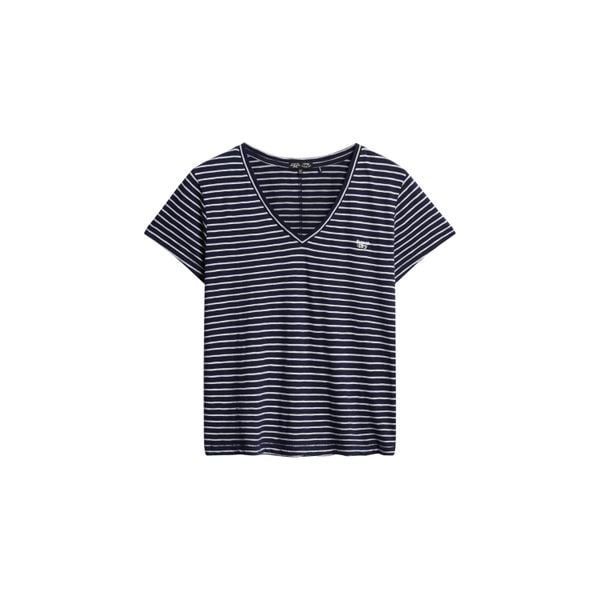 Koszulka damska Superdry Studios. Niebieskie bluzki sportowe damskie Superdry., bez kołnierzyka, bez ramiączek. Za 127.50 zł.