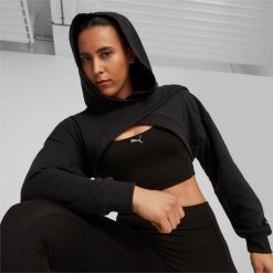 Puma Bluza Fit Move Crop 52386801. Białe bluzy bez kaptura damskie Puma, l, bez wzorów, bez ramiączek, bez kaptura. Za 182.99 zł.