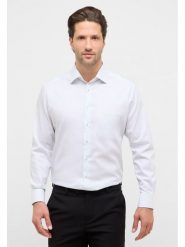 Eterna Koszula - Modern fit - w kolorze biało-zielonym rozmiar: 45. Białe koszule męskie Eterna, bez wzorów, z bawełny, bez kołnierzyka, bez ramiączek. Za 113.63 zł.