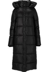 Damska kurtka puchowa Athlecia Elly Maxi. Czarne kurtki damskie Athlecia, bez wzorów, z nylonu, bez kaptura. Za 745.00 zł.
