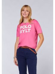 Polo Sylt Koszulka w kolorze różowym rozmiar: L. Różowe bluzki damskie Polo Sylt, l, bez wzorów, z bawełny, bez kołnierzyka, bez ramiączek. Za 48.28 zł.