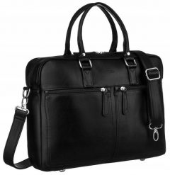 Torba na laptopa Peterson PTN LAP-1703-PUD czarna. Czarne torby na laptopa damskie Peterson, bez wzorów, ze skóry ekologicznej. Za 169.99 zł.