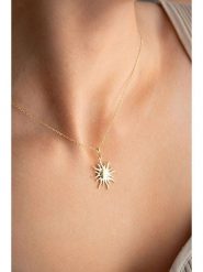 Heliophilia Pozłacany naszyjnik z zawieszką - dł. 42 cm rozmiar: onesize. Żółte naszyjniki damskie Heliophilia, pozłacane. Za 78.45 zł.