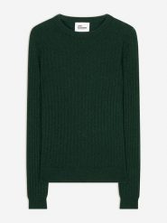 Just Cashmere Kaszmirowy sweter w kolorze ciemnozielonym rozmiar: L. Zielone swetry klasyczne damskie Just Cashmere, l, z kaszmiru, bez kołnierzyka. Za 365.48 zł.