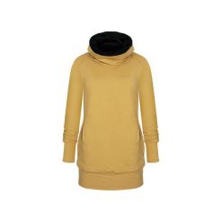 Musztardowa bluza ROLL z tubą, dresowa bluza z golfem. Żółte bluzy bez kaptura damskie Ekoszale, xl, z dresówki. Za 144.00 zł.