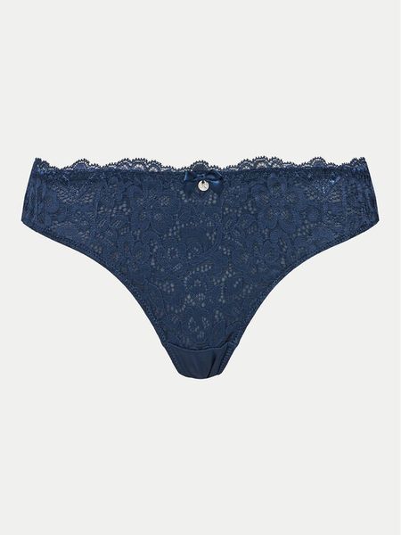Hunkemöller Stringi Marine 206319 Granatowy. Niebieskie stringi damskie Hunkemöller, m, bez wzorów, z syntetyku. Za 39.99 zł.