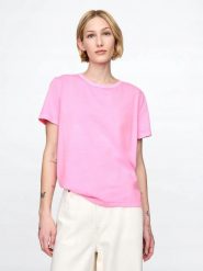 T-SHIRT DAMSKI KOSZULKA 1 BAWEŁNA GAP. Żółte bluzki sportowe damskie GAP, l, z bawełny, bez kołnierzyka, bez ramiączek. Za 144.60 zł.