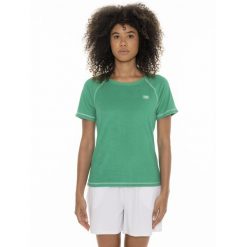 Koszulka na co dzień na siłownię. Zielone t-shirty damskie LEONE 1947 APPAREL, bez wzorów, z poliesteru, bez kołnierzyka. Za 109.46 zł.