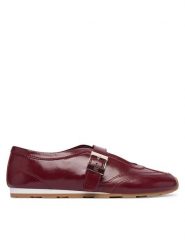 Tommy Hilfiger Baleriny Bella Ballet Mary Jane FW0FW09416 Bordowy. Czerwone baleriny damskie Tommy Hilfiger, bez wzorów, ze skóry, bez obcasa. Za 449.99 zł.