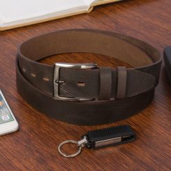 Pasek męski BELTIMORE r.105-120 cm E34 c. brązowy. Brązowe paski męskie bez wzorów. Za 59.99 zł.