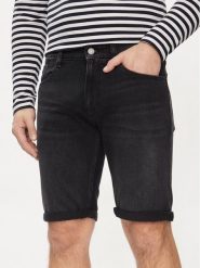 Tommy Jeans Szorty jeansowe Ronnie DM0DM18784 Czarny Slim Fit. Czarne szorty męskie Tommy Jeans, bez wzorów, z bawełny. Za 269.99 zł.