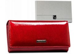 Portfel lakierowany 4U Cavaldi [DH] H27-1-SH9 czerwony. Czerwone portfele damskie 4U Cavaldi, bez wzorów, z lakierowanej skóry. Za 89.99 zł.