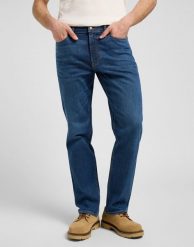 MESKIE SPODNIE LEE WEST DEEP OCEAN 112372636. Spodnie materiałowe męskie Lee, bez wzorów, z jeansu. Za 219.99 zł.