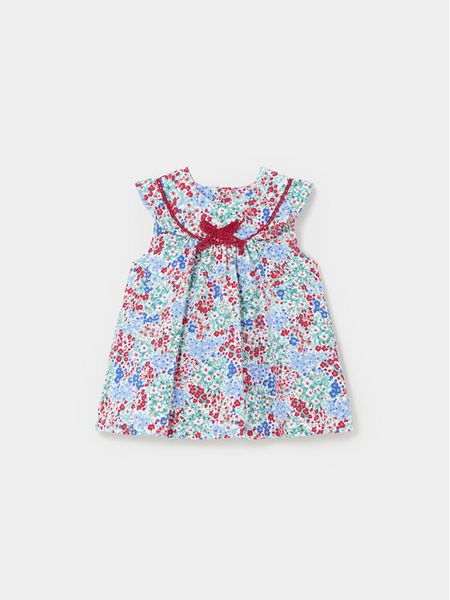 Mayoral Sukienka letnia 1831 Kolorowy Regular Fit. Sukienki dziewczęce Mayoral, na lato, bez wzorów, z bawełny, bez ramiączek. Za 99.99 zł.