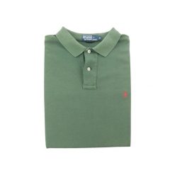 Koszulka polo męska z krótkim rękawem Polo Ralph Lauren. Zielone koszulki polo męskie Ralph Lauren, na lato, m, z materiału, bez ramiączek, na golfa. Za 105.12 zł.