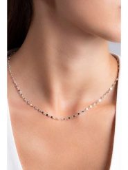 Heliophilia Srebrny naszyjnik z elementami ozdobnymi - dł. 42 cm rozmiar: onesize. Szare naszyjniki damskie Heliophilia, srebrne. Za 135.49 zł.