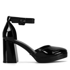 Czółenka DeeZee. Czarne czółenka damskie DeeZee, bez wzorów, bez obcasa. Za 159.99 zł.