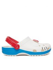 Crocs Klapki Hello Kitty Iam Classic Clog 209438 Biały. Białe klapki damskie Crocs, bez wzorów, z tworzywa sztucznego, bez obcasa. Za 199.99 zł.