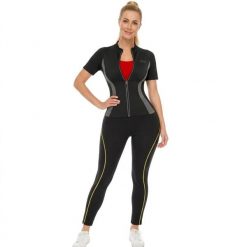 Neoprenowy kombinezon wyszczuplający SlimBody!. Czarne kombinezony damskie SLIMBODY, s, bez wzorów, z neoprenu, sportowe, bez kołnierzyka, bez ramiączek. Za 299.00 zł.