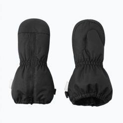 Rękawiczki zimowe dziecięce Reima Tassuin. Czarne rękawiczki dziecięce Reima, z materiału, bez ramiączek. Za 149.99 zł.