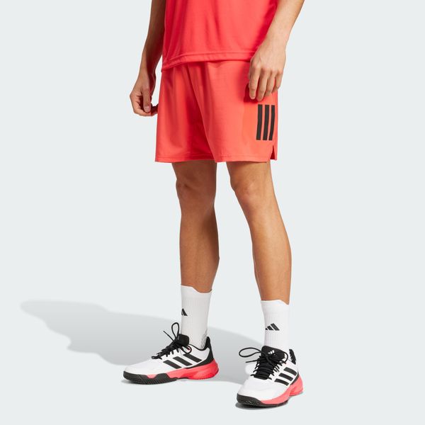 Szorty Club Tennis Climacool 3-Stripes. Czerwone szorty męskie Adidas, bez wzorów, sportowe. Za 164.30 zł.