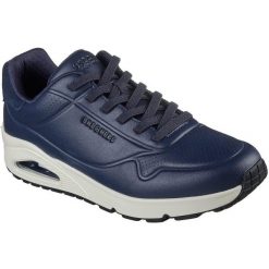 Buty sportowe męskie Skechers Uno Tailored Air. Niebieskie buty sportowe na co dzień męskie Skechers, z materiału, bez zapięcia. Za 390.00 zł.