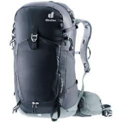 Plecak turystyczny Deuter Trail Pro Czarny. Czarne plecaki damskie Deuter, bez wzorów, sportowe. Za 729.99 zł.